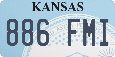 KS license plate 886FMI