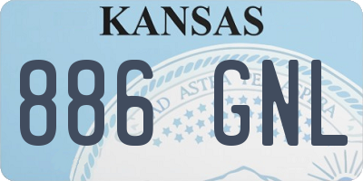 KS license plate 886GNL