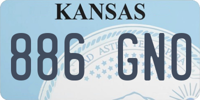 KS license plate 886GNO