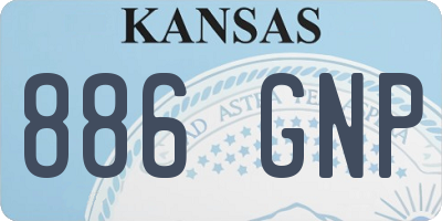 KS license plate 886GNP