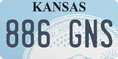 KS license plate 886GNS