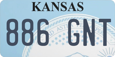 KS license plate 886GNT