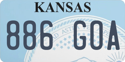 KS license plate 886GOA