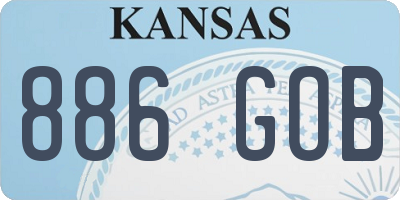 KS license plate 886GOB