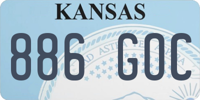 KS license plate 886GOC