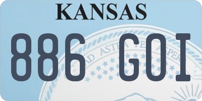 KS license plate 886GOI