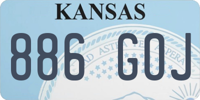 KS license plate 886GOJ