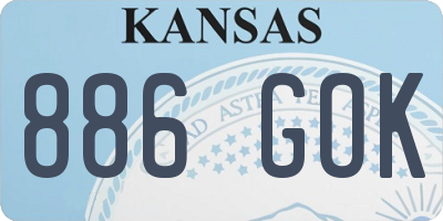KS license plate 886GOK
