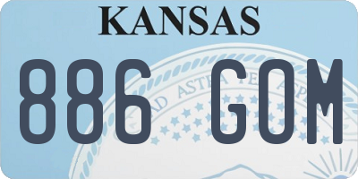KS license plate 886GOM