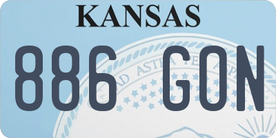 KS license plate 886GON