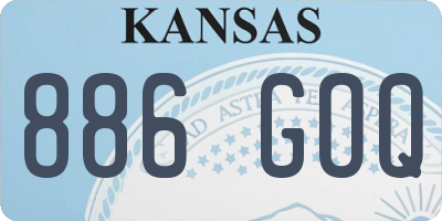 KS license plate 886GOQ