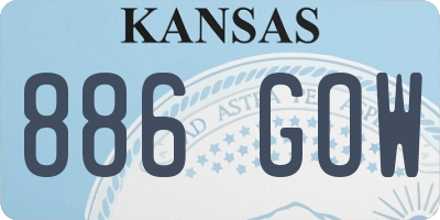 KS license plate 886GOW
