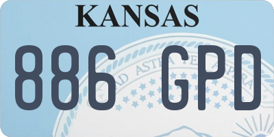 KS license plate 886GPD