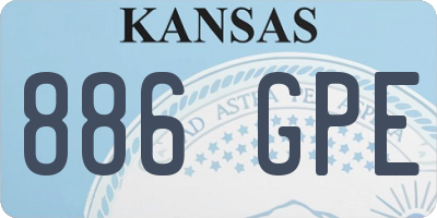 KS license plate 886GPE