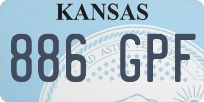 KS license plate 886GPF