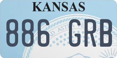 KS license plate 886GRB
