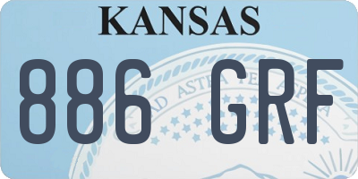 KS license plate 886GRF