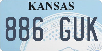 KS license plate 886GUK