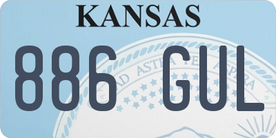 KS license plate 886GUL
