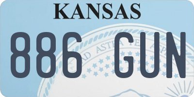 KS license plate 886GUN