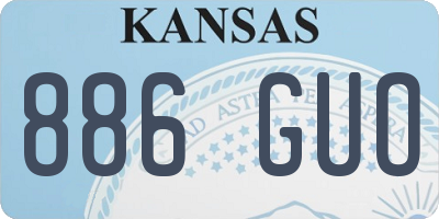 KS license plate 886GUO