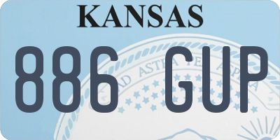 KS license plate 886GUP