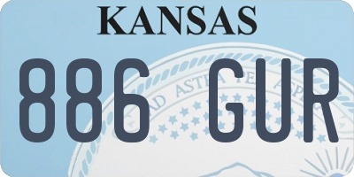 KS license plate 886GUR