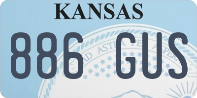 KS license plate 886GUS