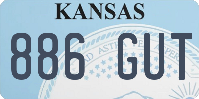 KS license plate 886GUT
