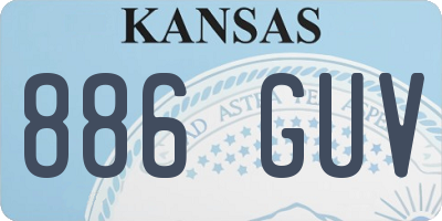 KS license plate 886GUV