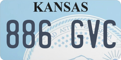 KS license plate 886GVC