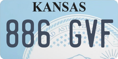 KS license plate 886GVF