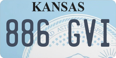 KS license plate 886GVI