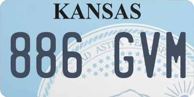 KS license plate 886GVM