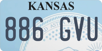 KS license plate 886GVU