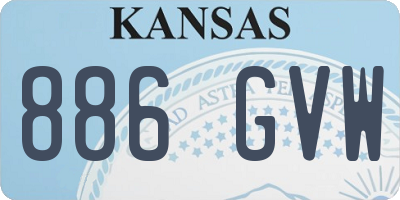 KS license plate 886GVW