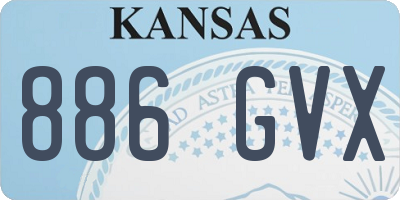 KS license plate 886GVX