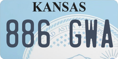 KS license plate 886GWA