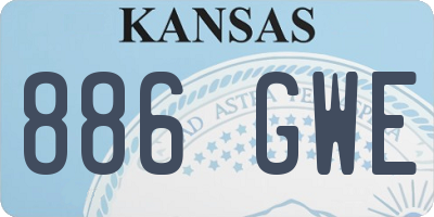 KS license plate 886GWE