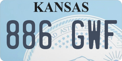 KS license plate 886GWF
