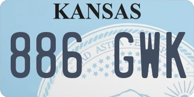 KS license plate 886GWK