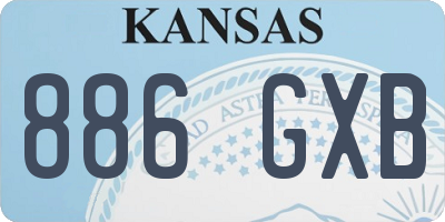KS license plate 886GXB