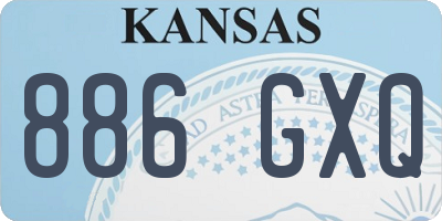 KS license plate 886GXQ