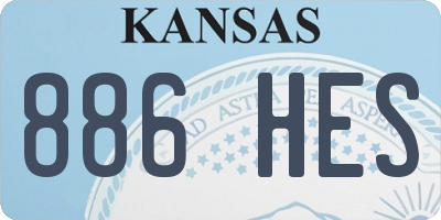 KS license plate 886HES