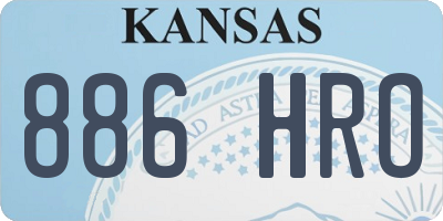 KS license plate 886HRO