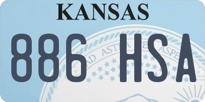 KS license plate 886HSA