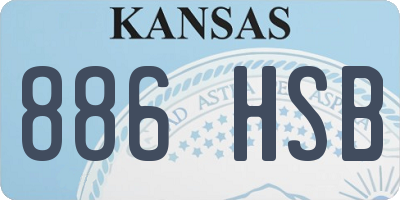 KS license plate 886HSB