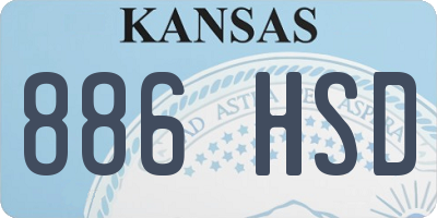 KS license plate 886HSD