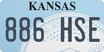 KS license plate 886HSE