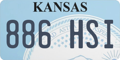 KS license plate 886HSI